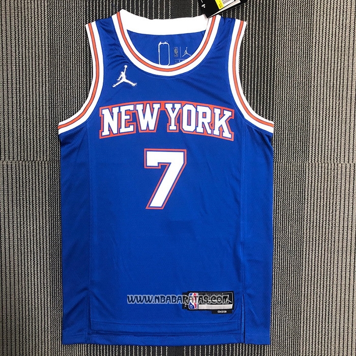 Camiseta New York Knicks Carmelo Anthony #7 Statement 2020-21 Azul